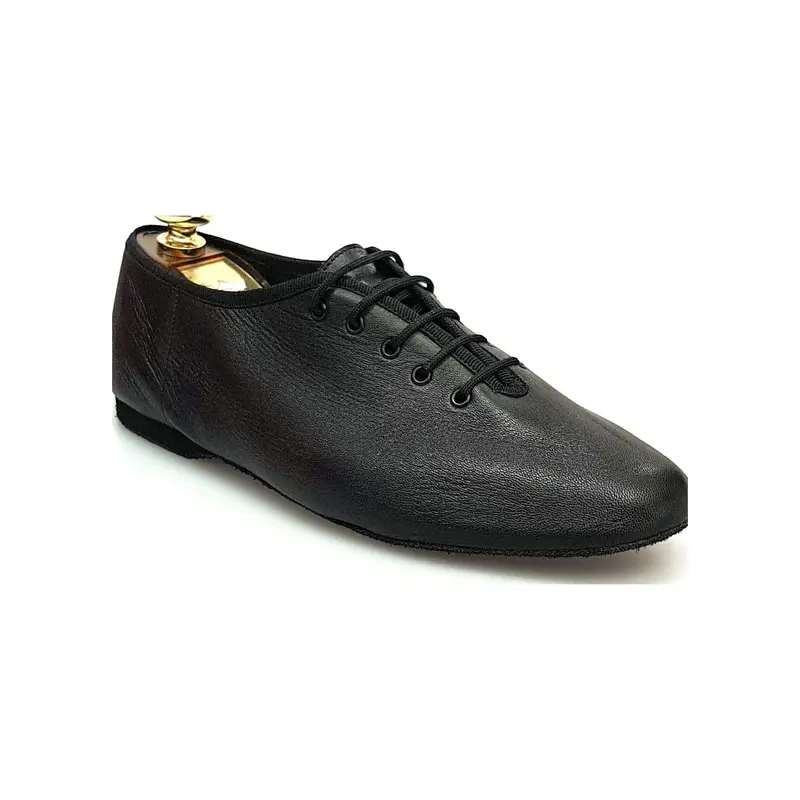 Jazz 04 - Scarpa Jazz Confort in Pelle Nera - Salsa