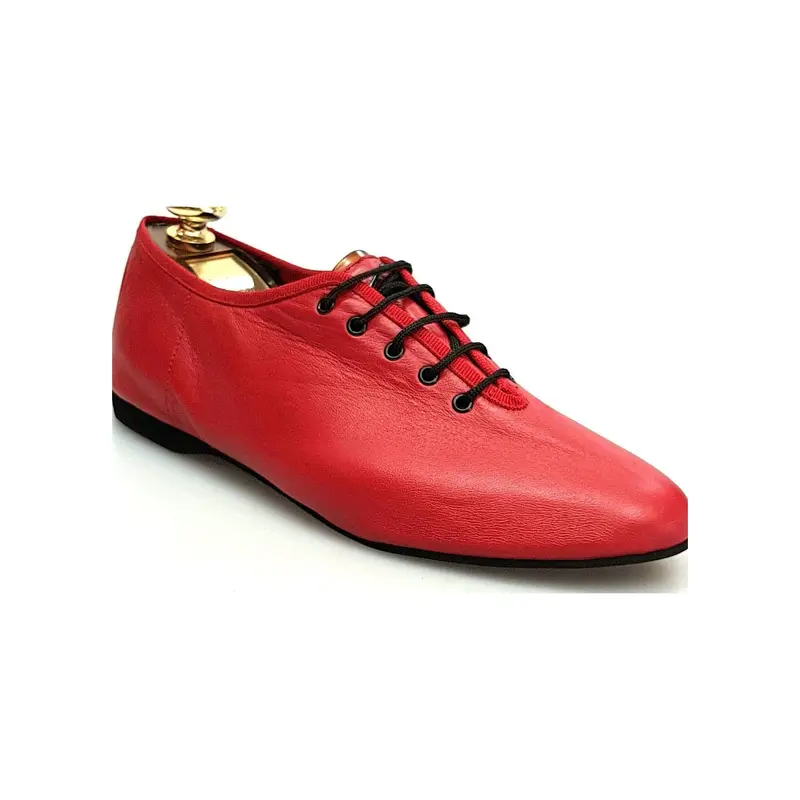 Jazz 04 - Scarpa Jazz Confort in Pelle Rossa - Salsa