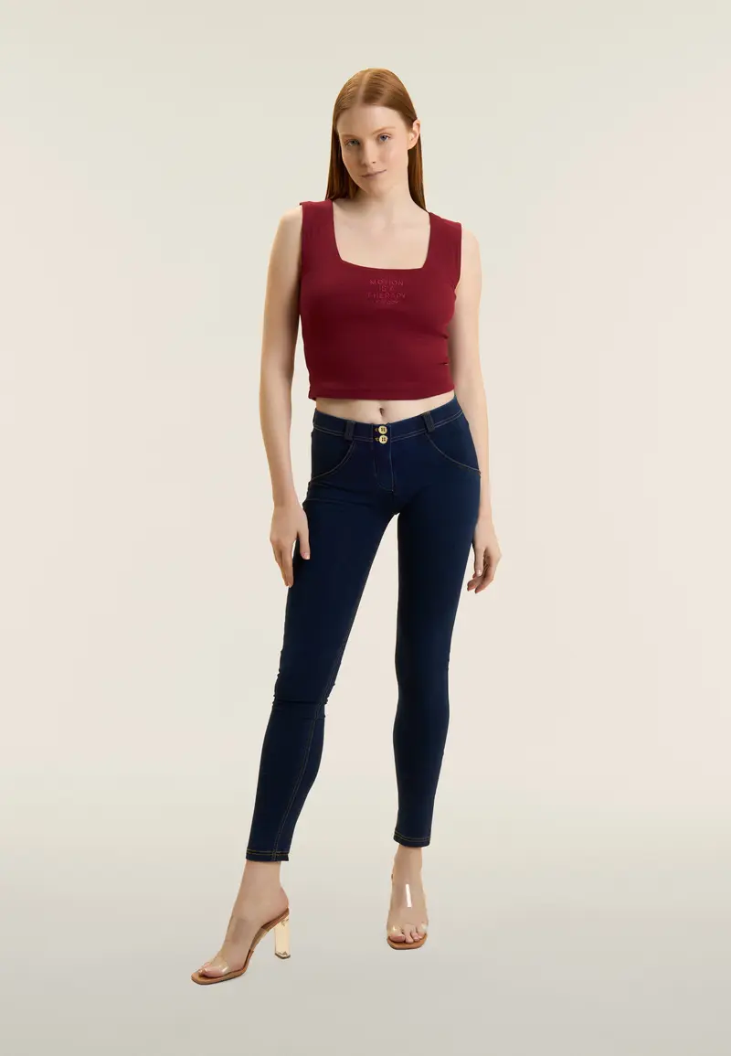 Jeggings push up WR.UP® skinny in cotone organico