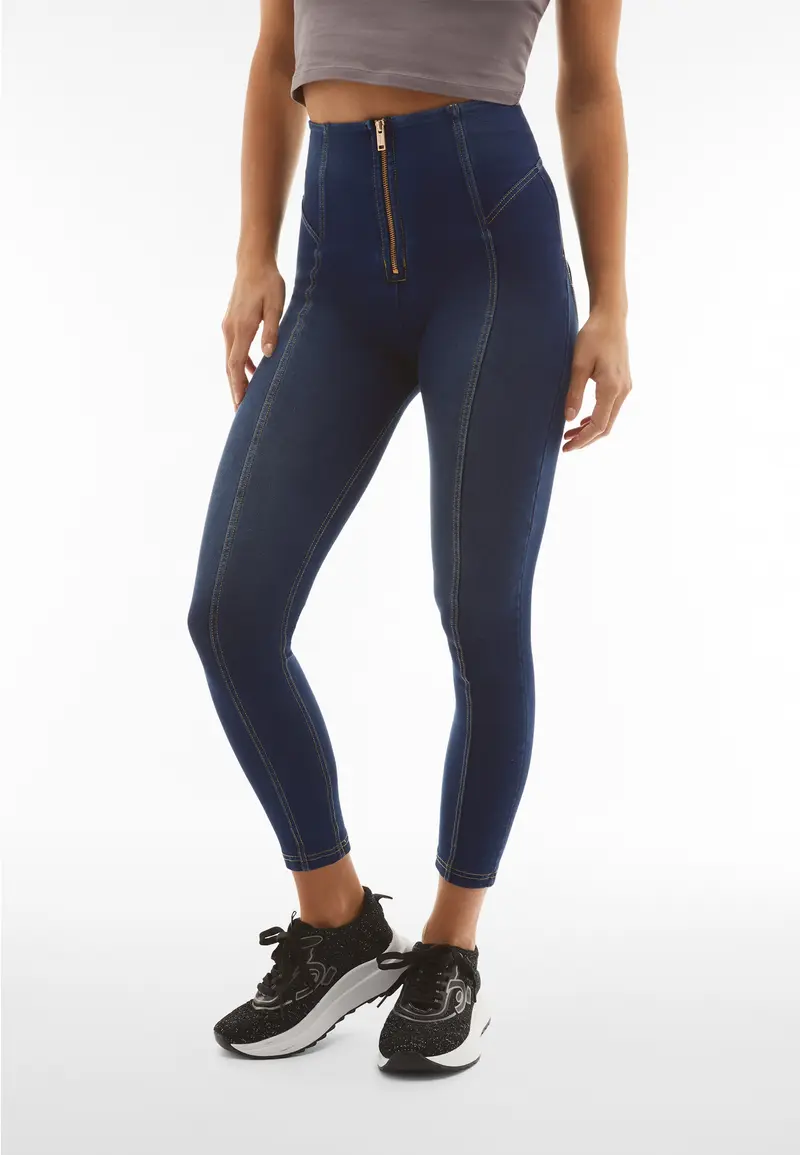Jeggings WR.UP® 7/8 con cucitura centrale e vita alta
