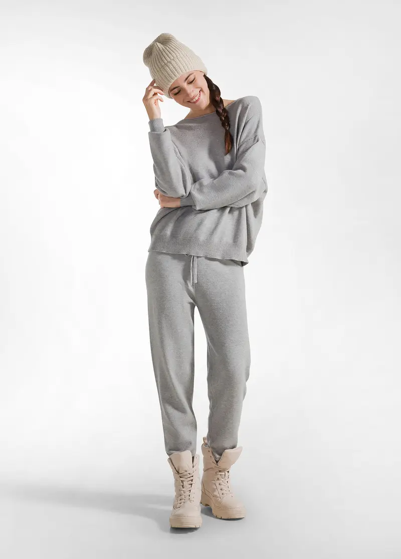 JOGGER A MAGLIA GRIGIO