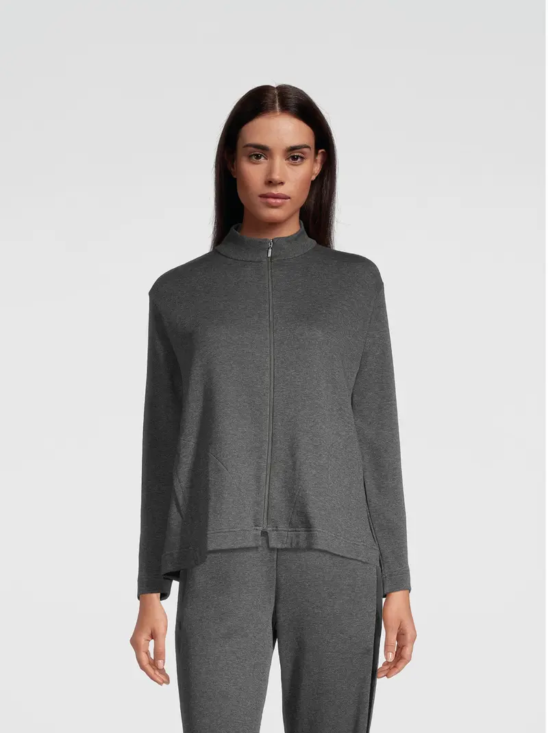 Jumper with zip in pure Makò Cotton 5901