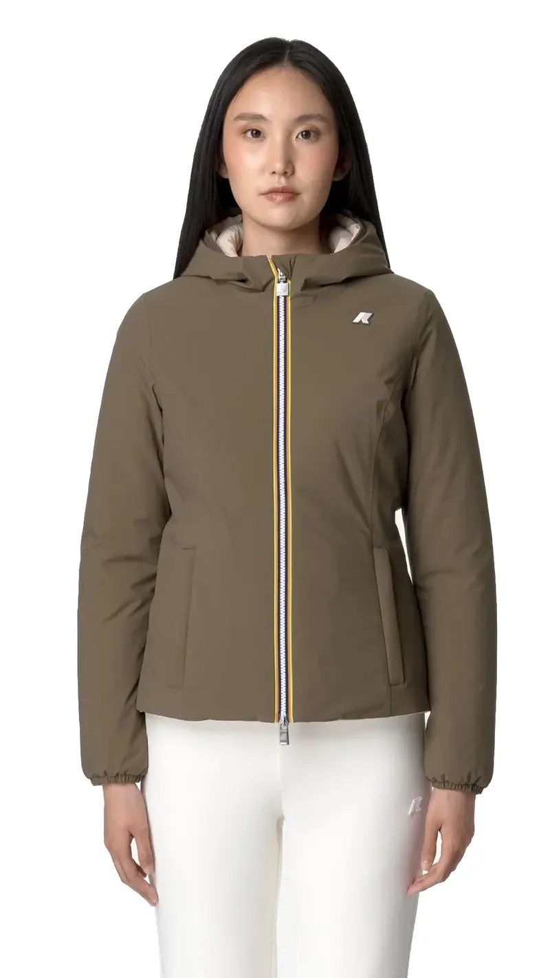 K-WAY GIUBBOTTO CORTO LILY REVERSIBILE DONNA K6128TW AUE