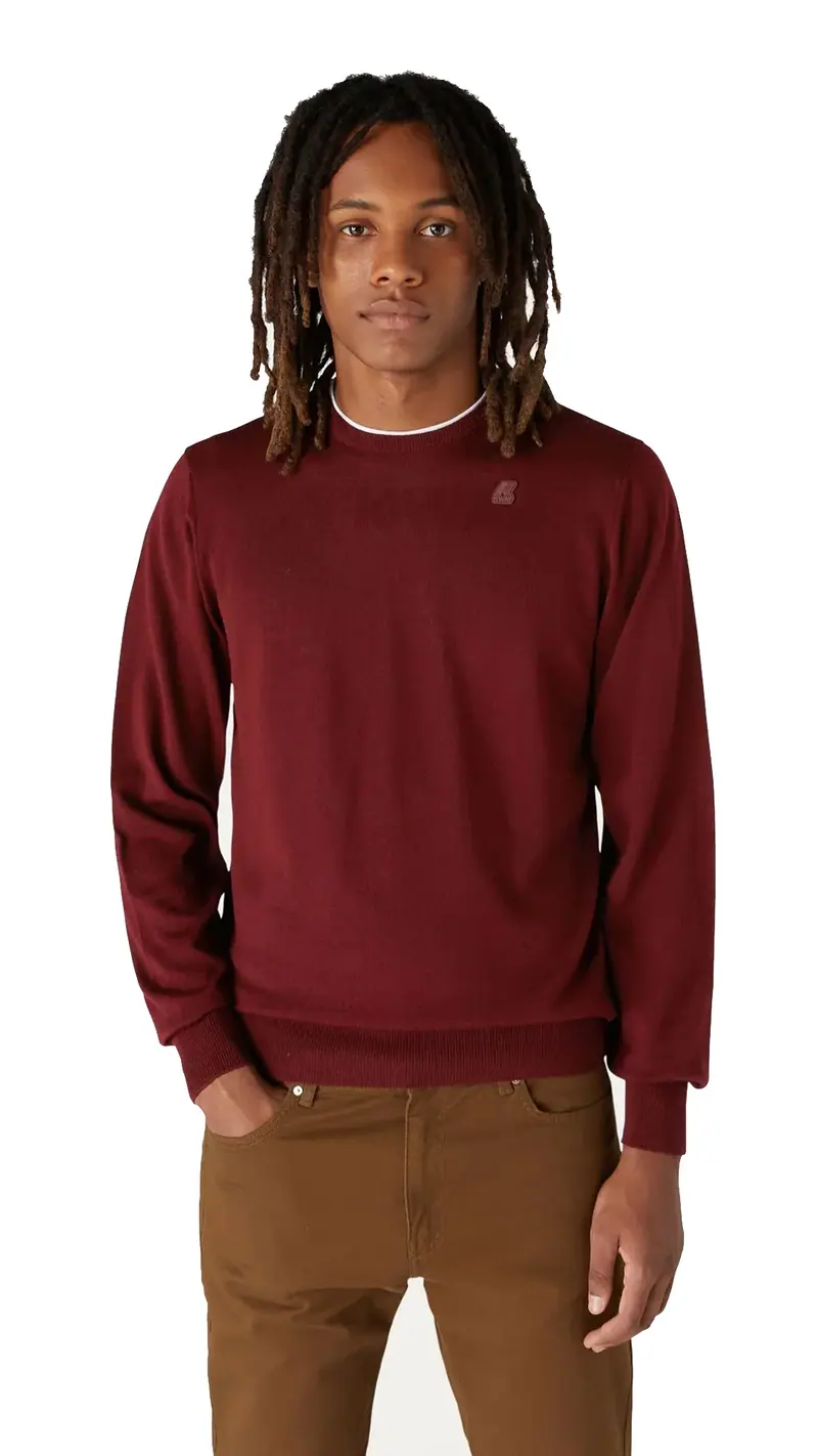 K-WAY PULLOVER SEBASTIEN MERINO UOMO K6113BW WNT