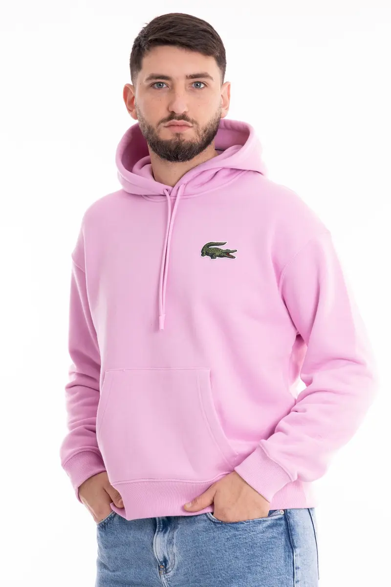 LACOSTE FELPA JOGGER LOOSE FIT CAPPUCCIO UOMO SH6404 IXV