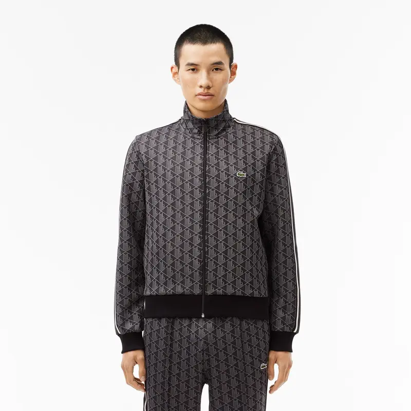 LACOSTE FELPA MONOGRAM CON ZIP UOMO SH1368 4PC