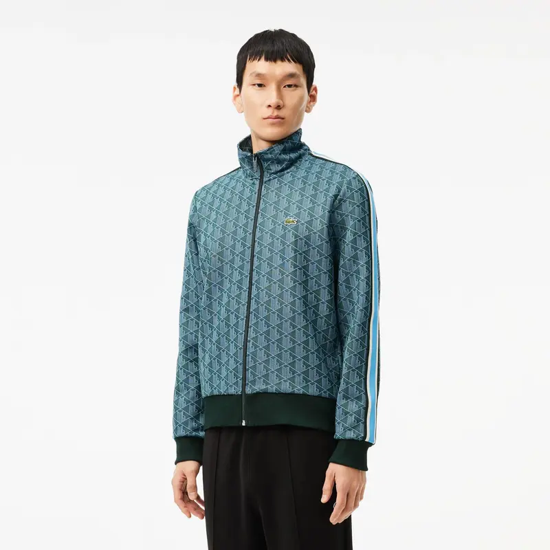 LACOSTE FELPA MONOGRAM CON ZIP UOMO SH1368 IB4