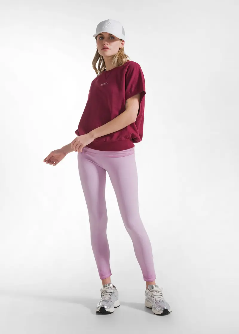 LEGGINGS A VITA ALTA EFFETTO SFUMATO ROSA