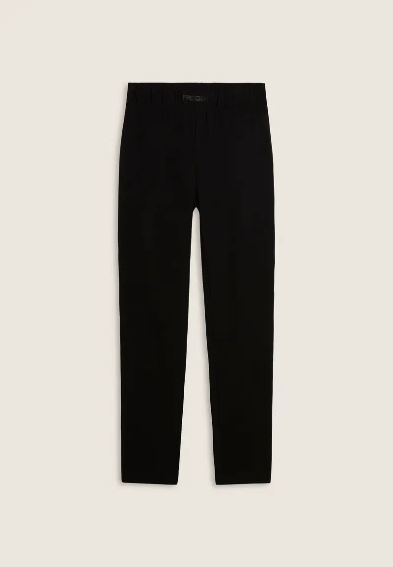 Leggings bambina in cotone con logo tono su tono