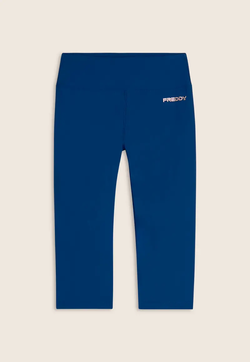 Leggings corsaro vita alta in tessuto tecnico elasticizzato