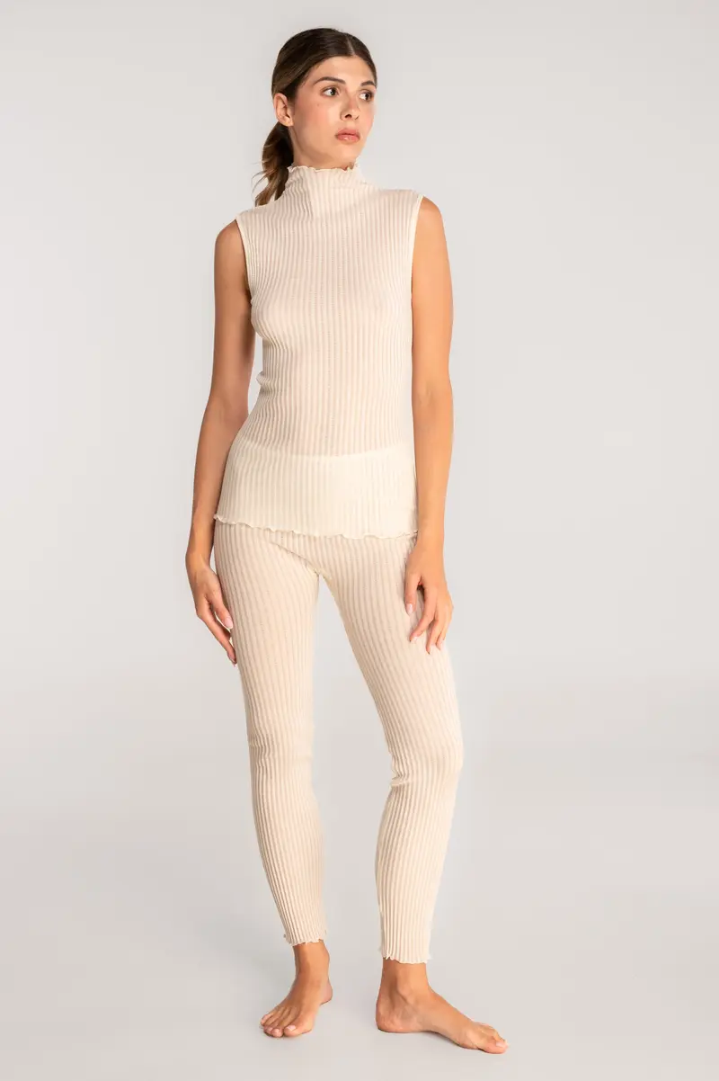 Leggings in ajouré wool and silk 7497
