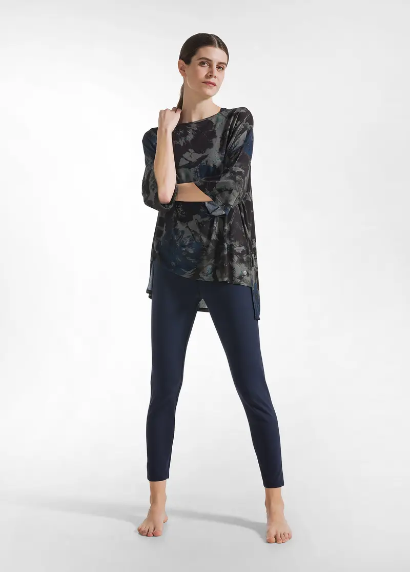 LEGGINGS LOGO BLU NOTTE