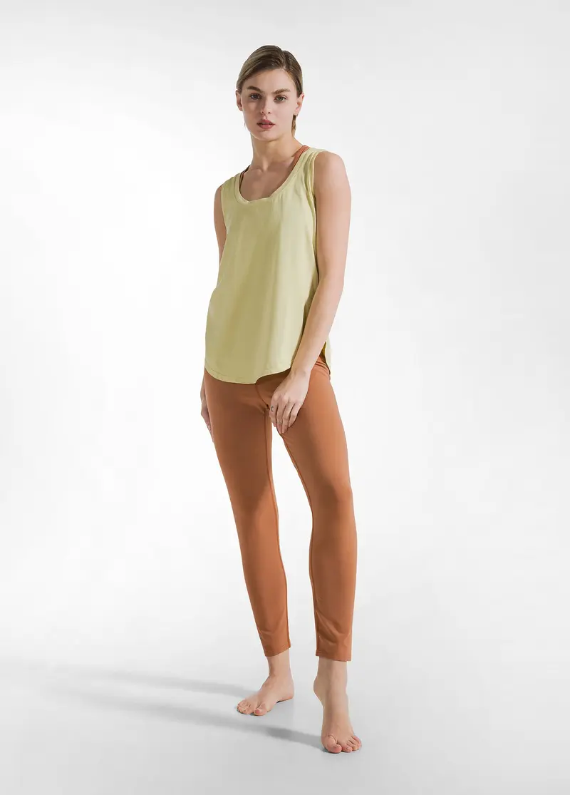 LEGGINGS LOGO MARRONE
