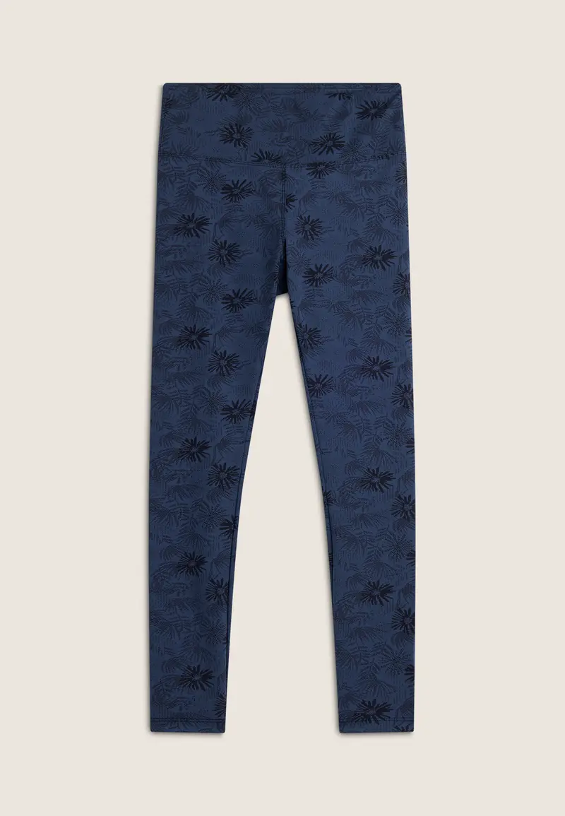 Leggings Sportivi 7/8 Vita Alta in Tessuto Floreale
