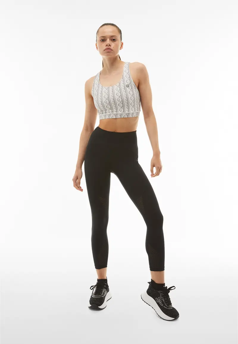 Leggings SuperFit 7/8 traspiranti inserti in mesh coprente