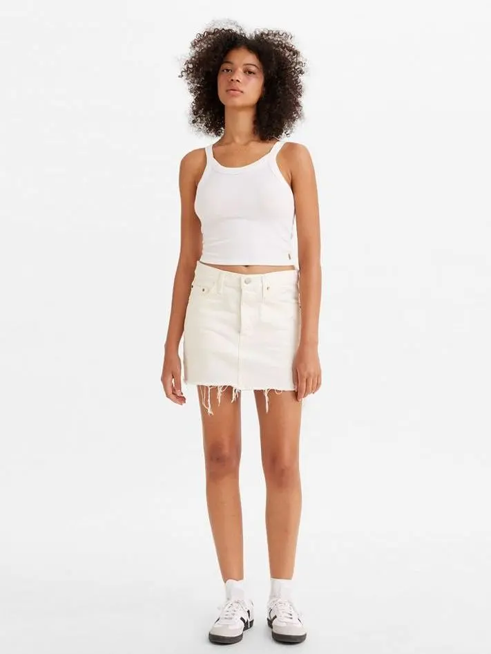 LEVI'S Gonna Jeans Icon Skirt Donna Bianco