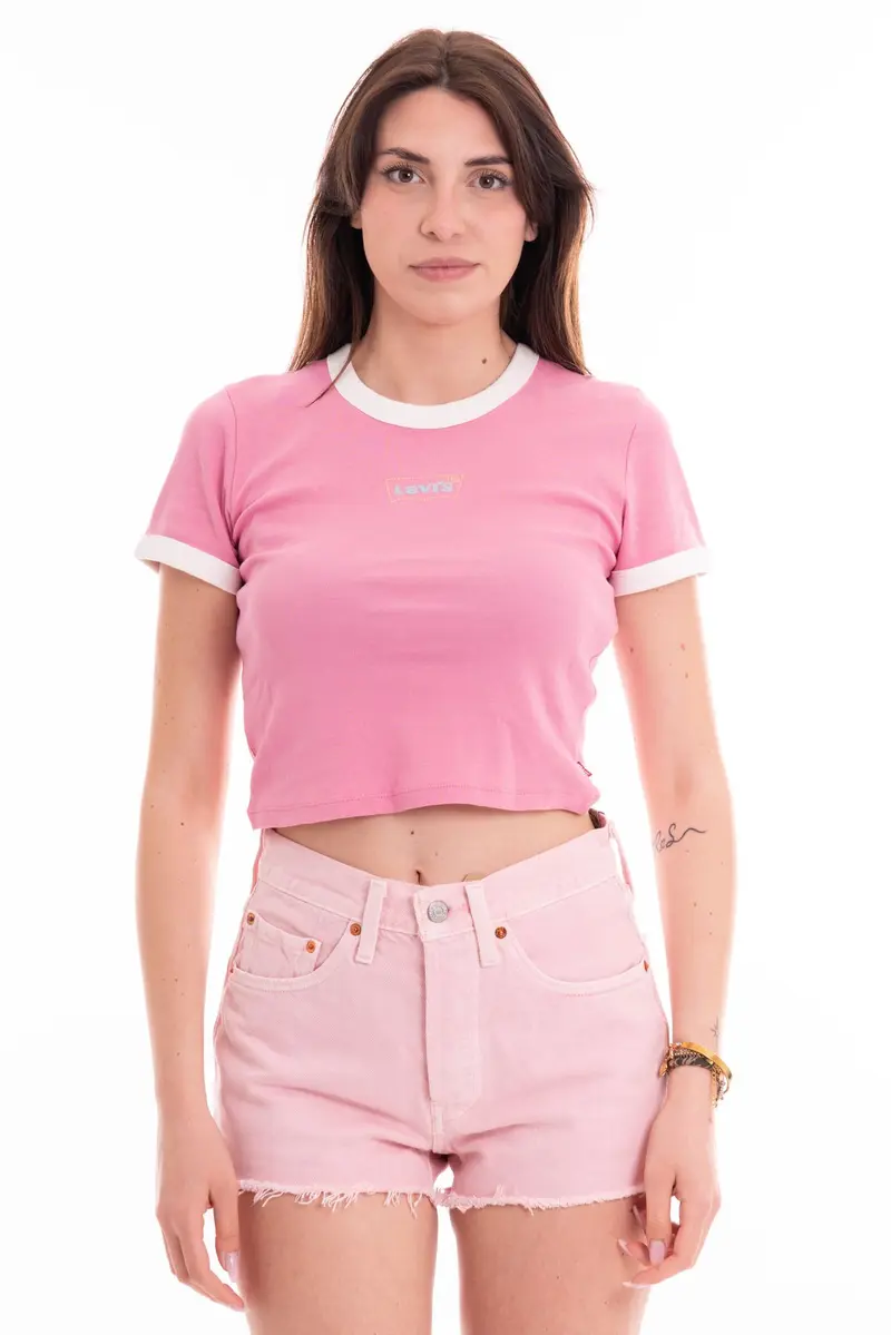 LEVI'S T-SHIRT GRAPHIC RINGER MINI DONNA A3523 0065