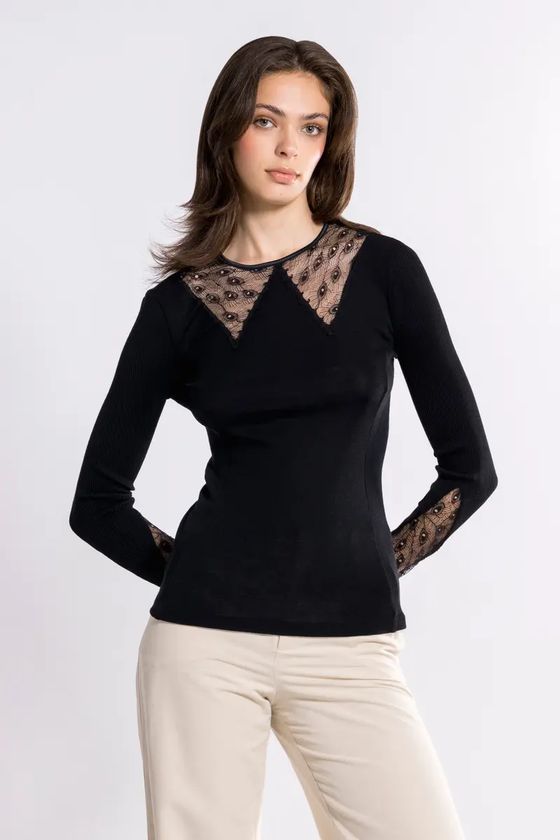 Longsleeves Woman70% Wool , 30% Silk 6856