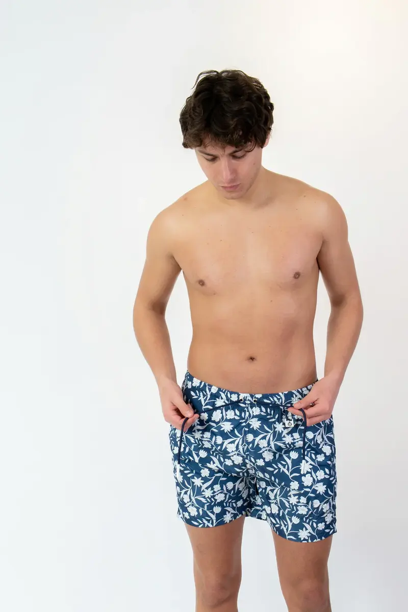 LORD PARTENOPEI BOXER MARE FLORET BM26-FLORET BLU