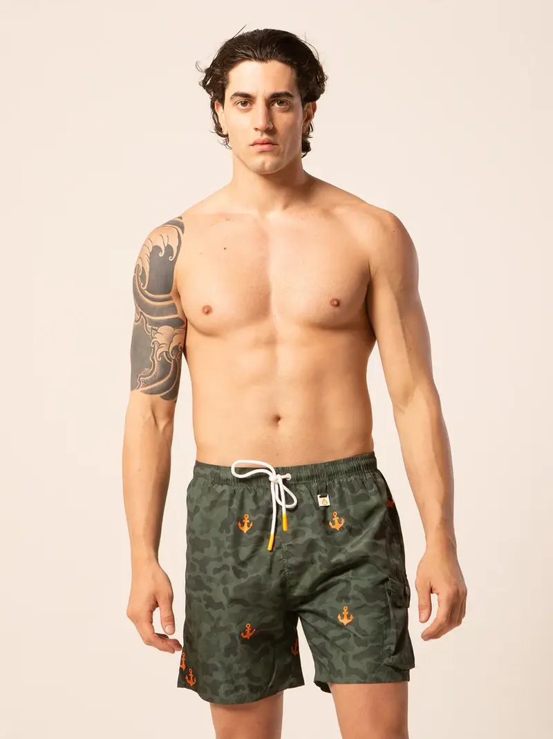 LORD PARTENOPEI COSTUME BOXER MARE UOMO BM24-ANCHOR