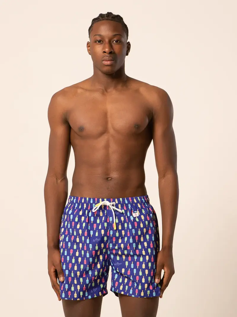 LORD PARTENOPEI COSTUME BOXER MARE UOMO BM24-ICEJOLLY BLU