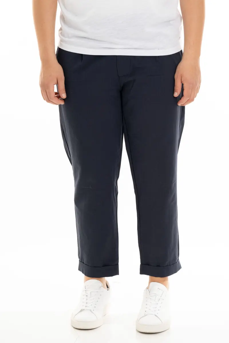 LORD PARTENOPEI PANTALACCIO IN LINO PANTAM24-BLU
