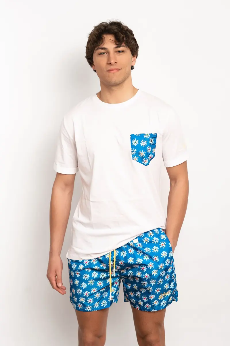 LORD PARTENOPEI T-SHIRT CON MARGHERITE TM25-BLOSSOM BIA