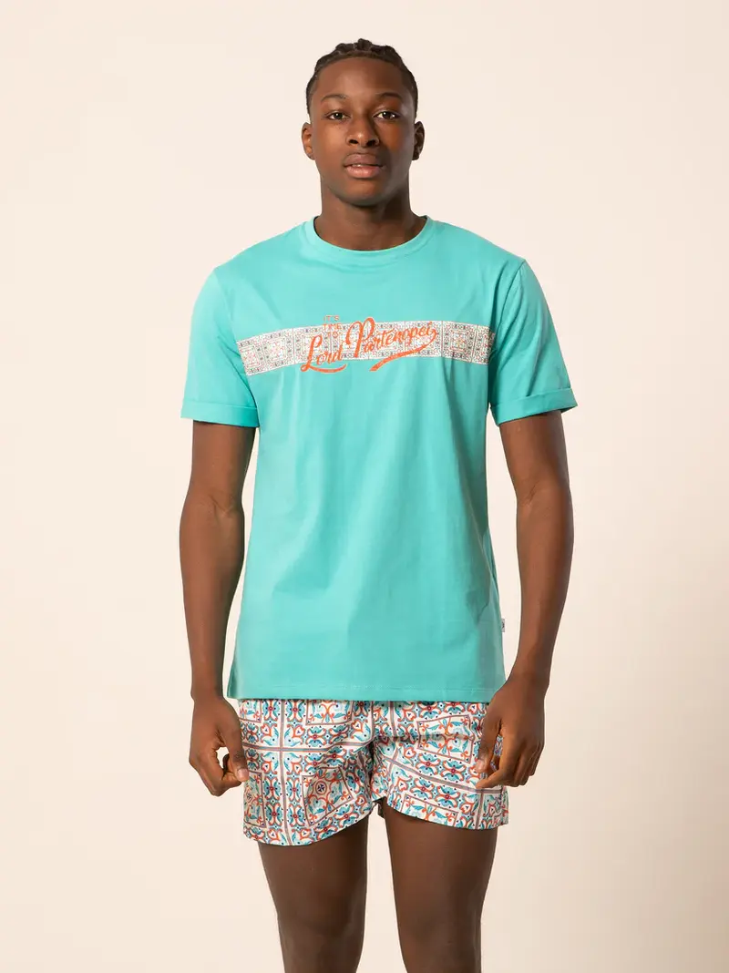 LORD PARTENOPEI T-SHIRT CON STAMPA MAIOLICHE TM24-MINORI TUR