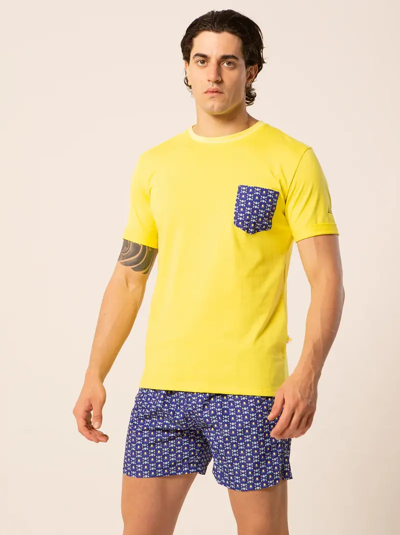 LORD PARTENOPEI T-SHIRT CON TASCHINO FANTASIA TM24-TILE GIA