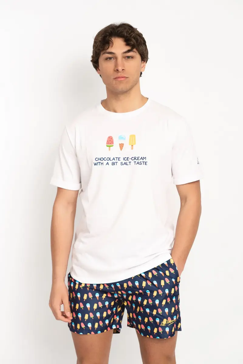 LORD PARTENOPEI T-SHIRT FANTASIA GELATI TM25-ICECIOCC BIA