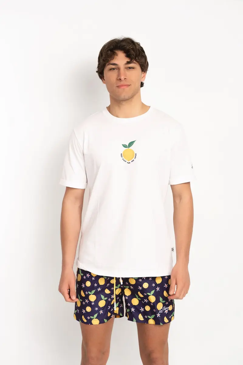 LORD PARTENOPEI T-SHIRT FANTASIA LIMONI TM25-LIMO BIA