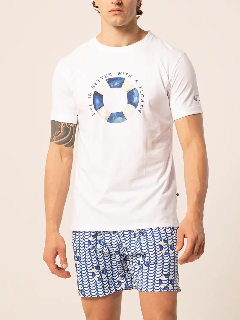 LORD PARTENOPEI T-SHIRT STAMPA CON SALVAGENTE TM24-SAVIOR