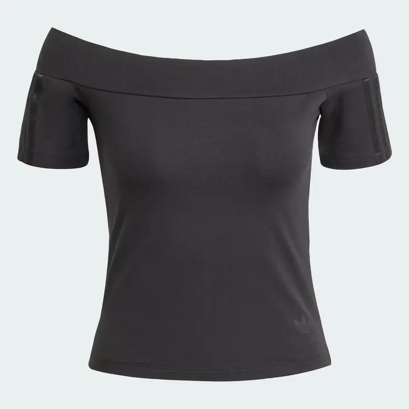 MAGLIA ADIDAS ORIGINALS OFF-SHOULDER TIGHT TEE BLACK