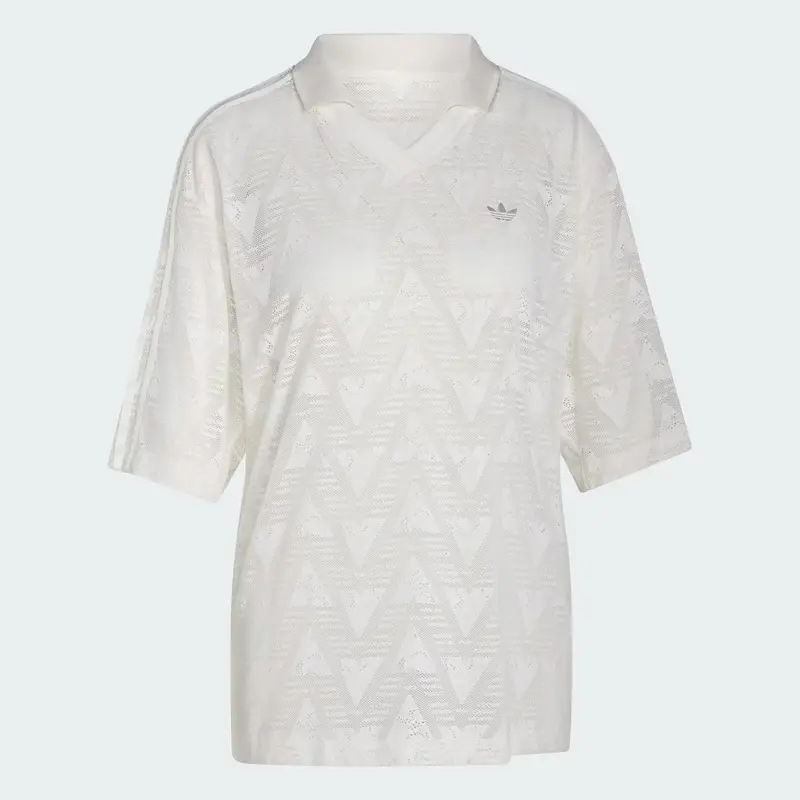 MAGLIA DONNA ADIDAS ORIGINALS LACE FOOTBALL TEE BIANCA