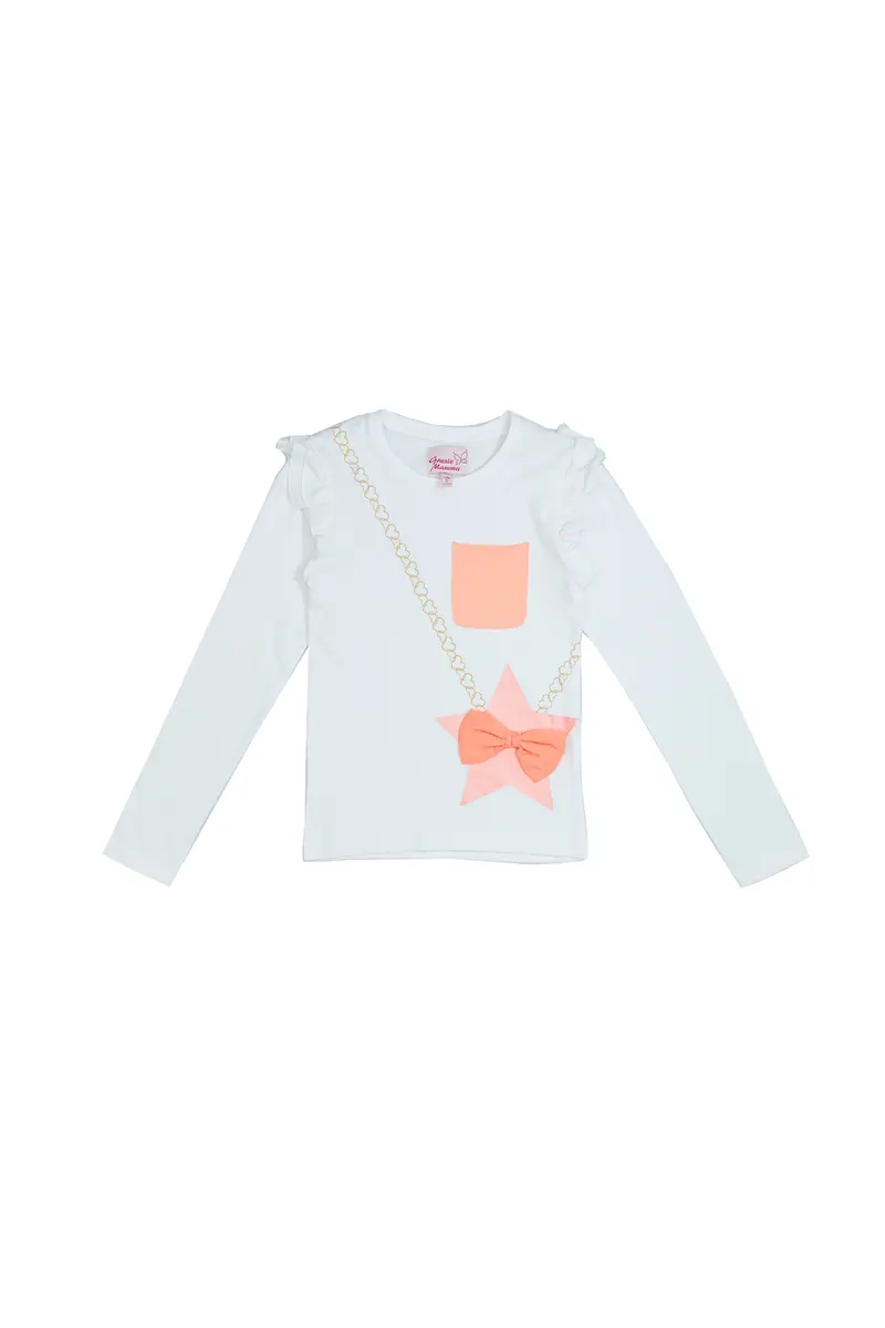 Maglia Manica Lunga Bianca Grazie Mamma 2070