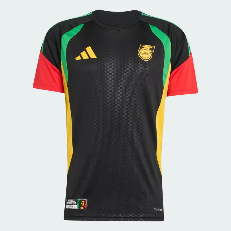 MAGLIA UOMO ADIDAS GIAMAICA TIRO 2026 ALLENAMENTO X BOB MARLEY NERA