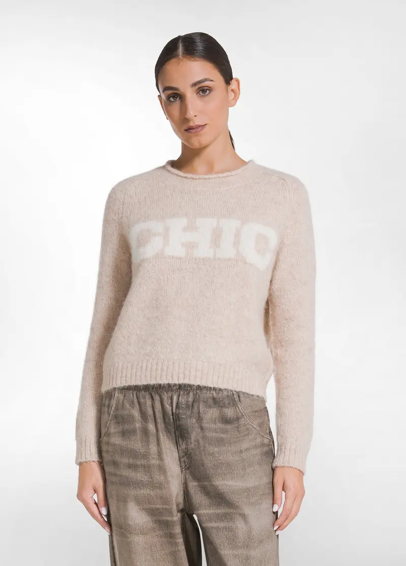 MAGLIONE GIROCOLLO CON SCRITTA JACQUARD OTHER