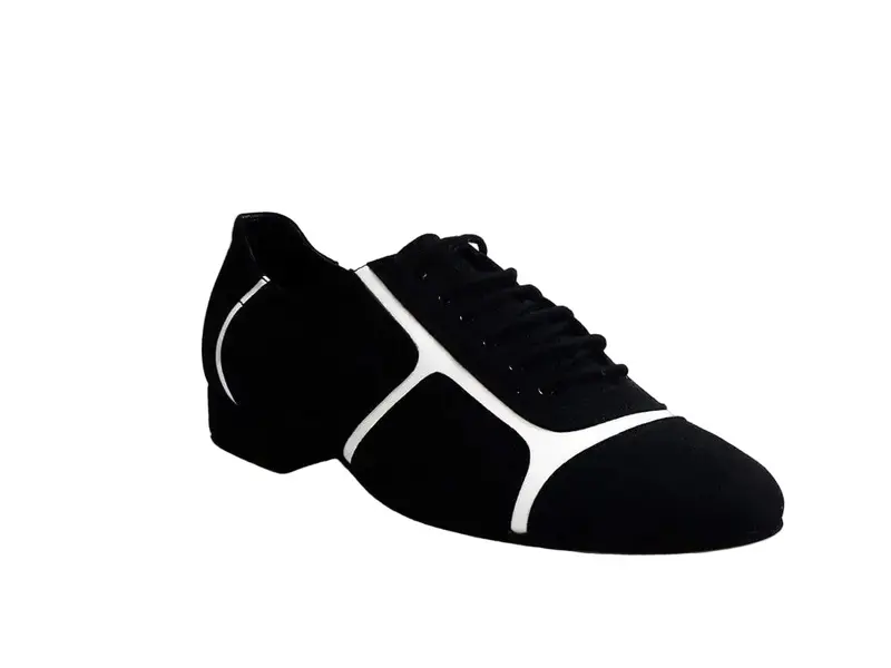 Manuel (820) - Camoscio Nero inserti Bianchi - Salsa