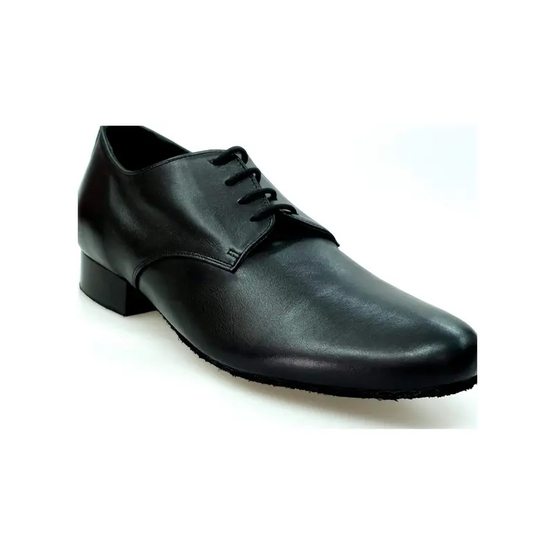Marcy (MS01) - Stringata Mod. Derby Scarpa in Pelle Nera Forma Tonda - Salsa
