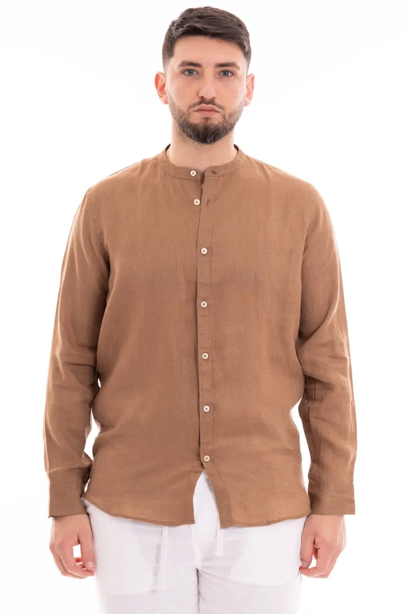 MARKUP CAMICIA MANICA LUNGA COREANA 100% LINO MK13002 TBC