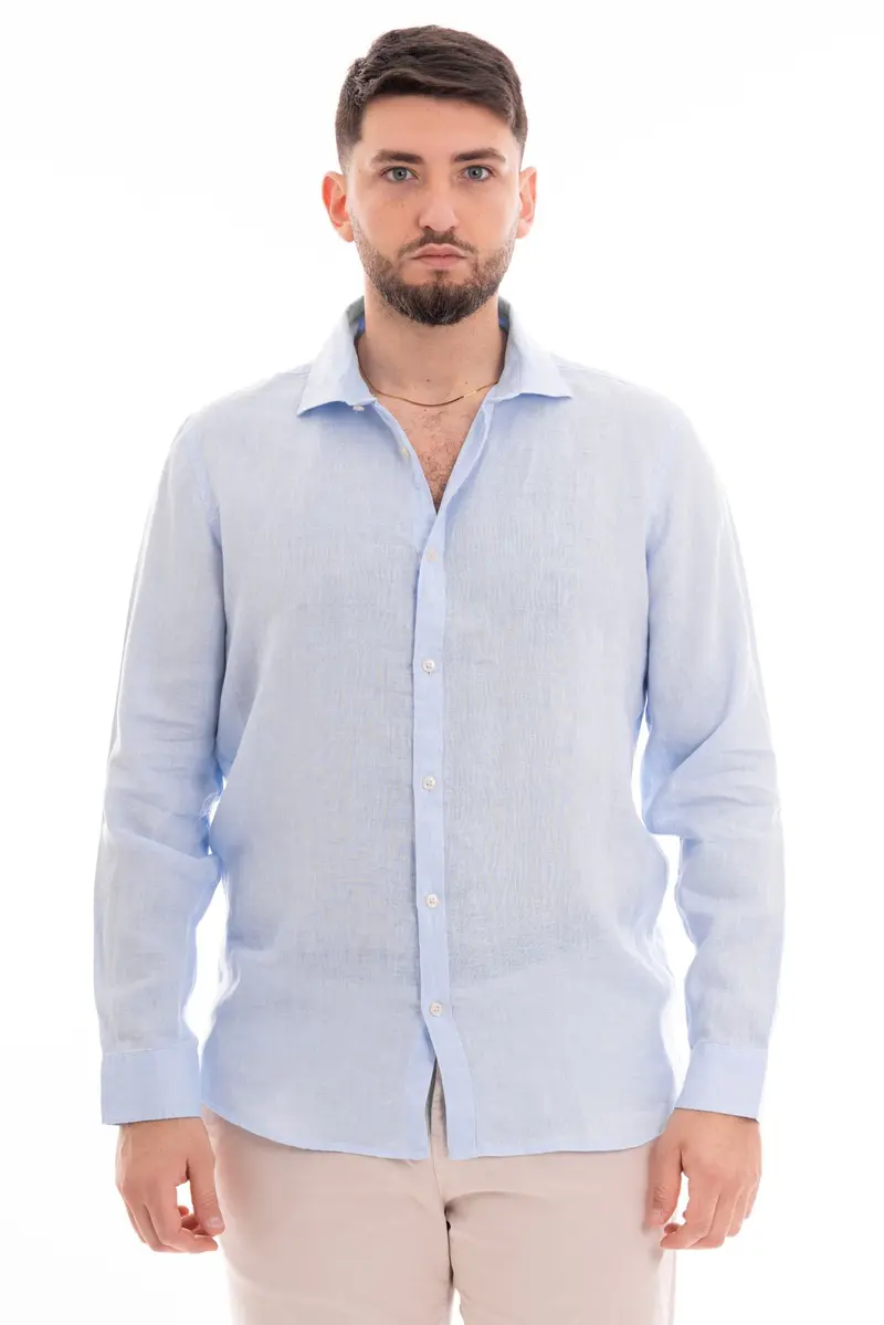 MARKUP CAMICIA MANICA LUNGA COREANA 100% LINO MK13003 CLE