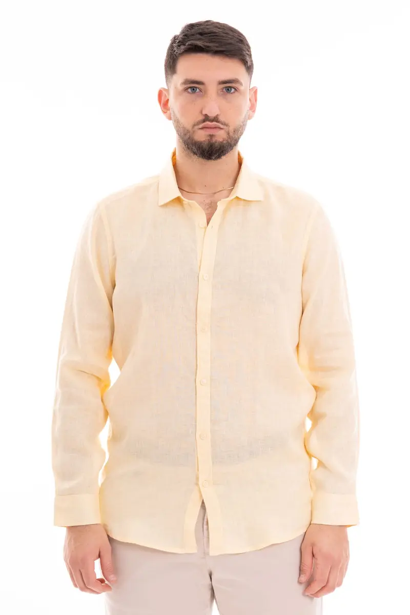 MARKUP CAMICIA MANICA LUNGA COREANA 100% LINO MK13003 PGR