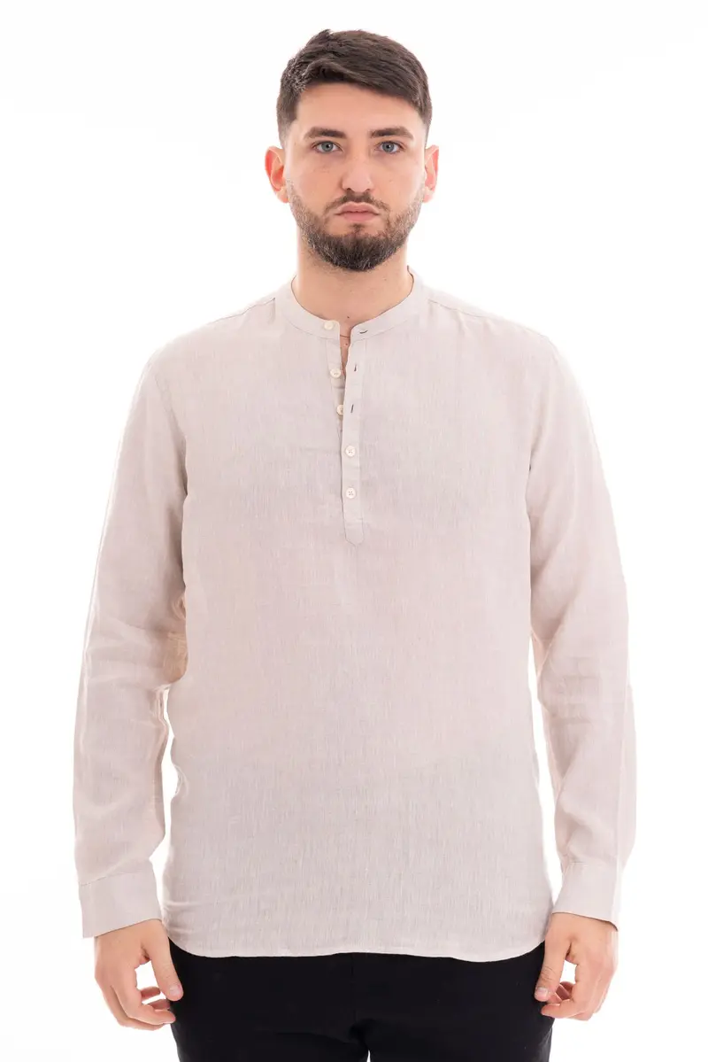 MARKUP CAMICIA SERAFINO MANICA LUNGA 100% LINO MK13008 CRD