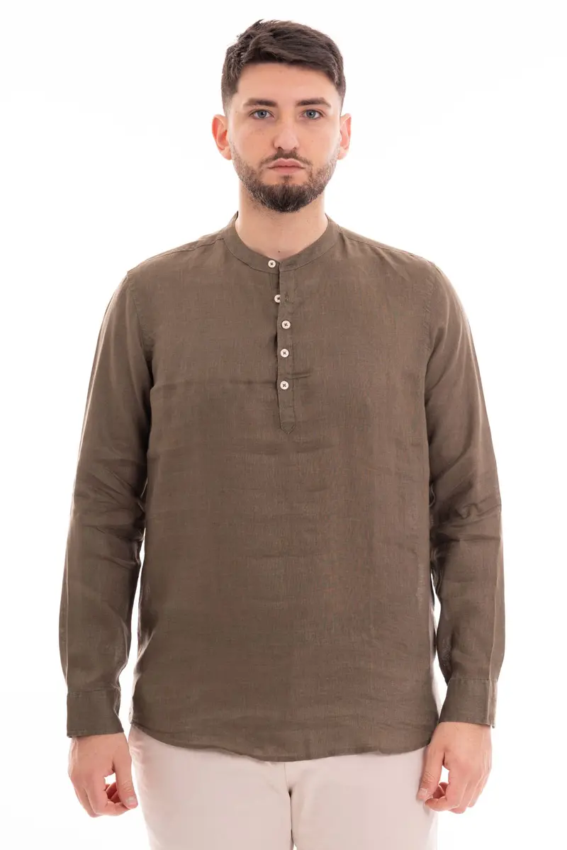 MARKUP CAMICIA SERAFINO MANICA LUNGA 100% LINO MK13008 MLR