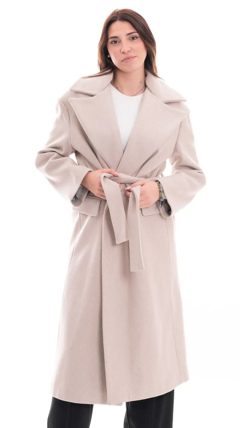 MARKUP CAPPOTTO OVER CON CINTURA REMOVIBILE DONNA MW764627 CHA
