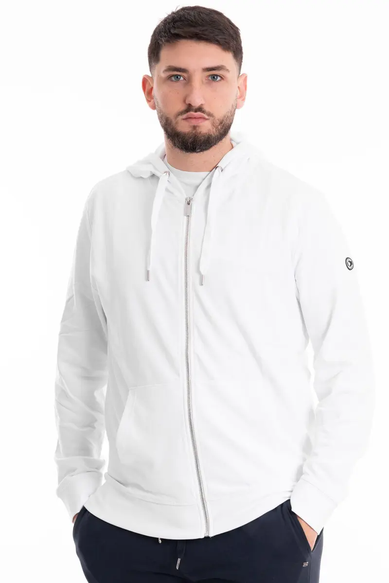 MARKUP FELPA CON CAPPUCCIO E ZIP MK12002 BNC