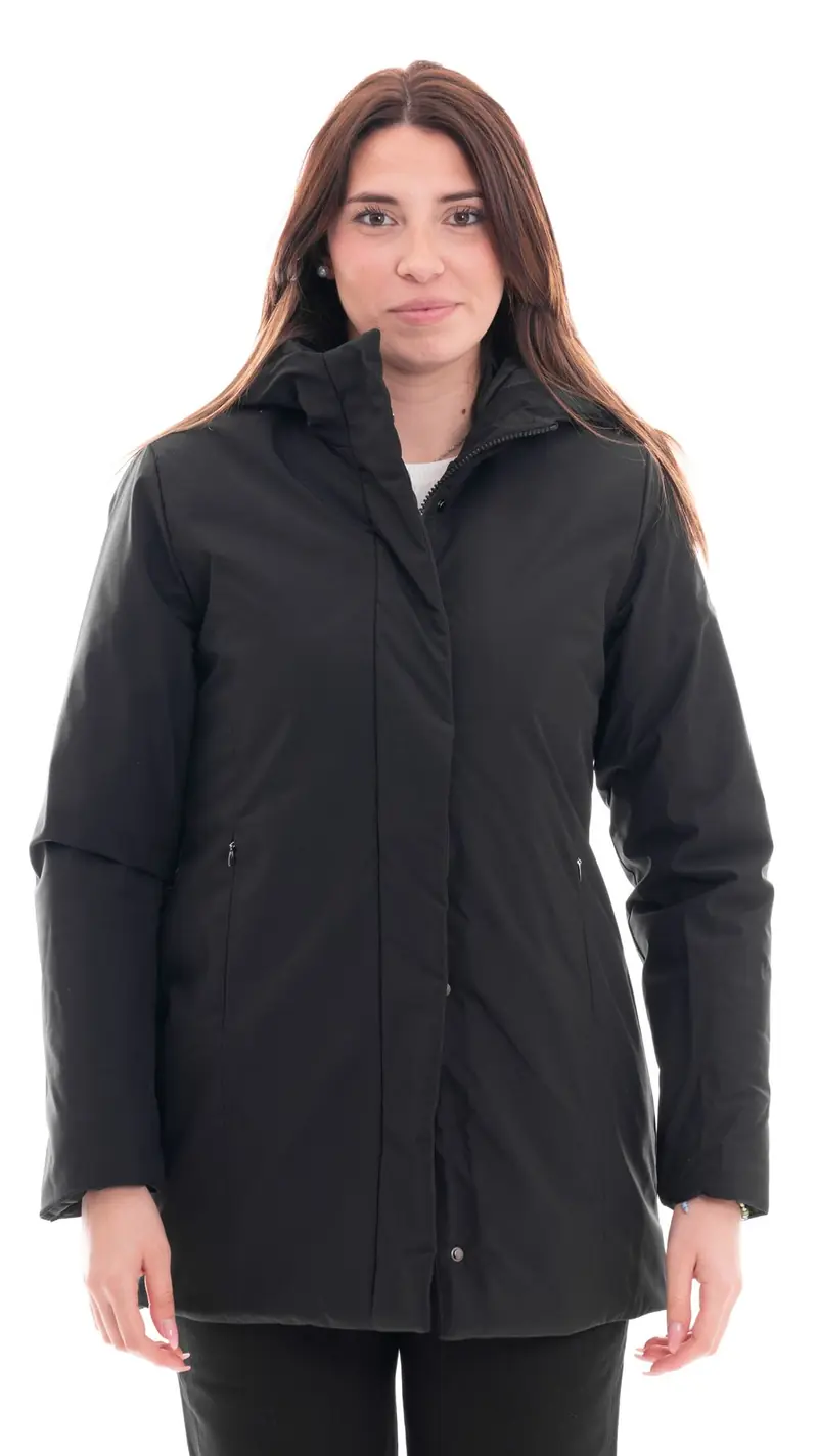 MARKUP GUBBOTTO IN TESSUTO TECNICO CON CAPPUCCIO DONNA MW24008 NER