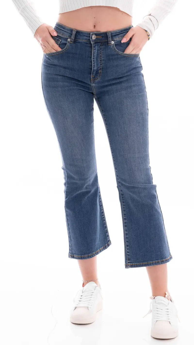 MARKUP JEANS CROPPED CINQUE TASCHE DONNA MW765016 BLU