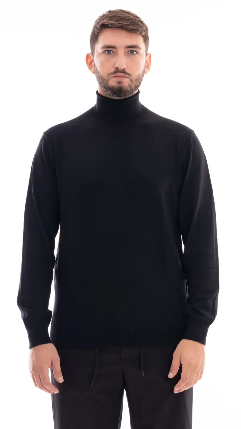 MARKUP MAGLIONE COLLO ALTO IN CASHMERE UOMO MK790118 NER