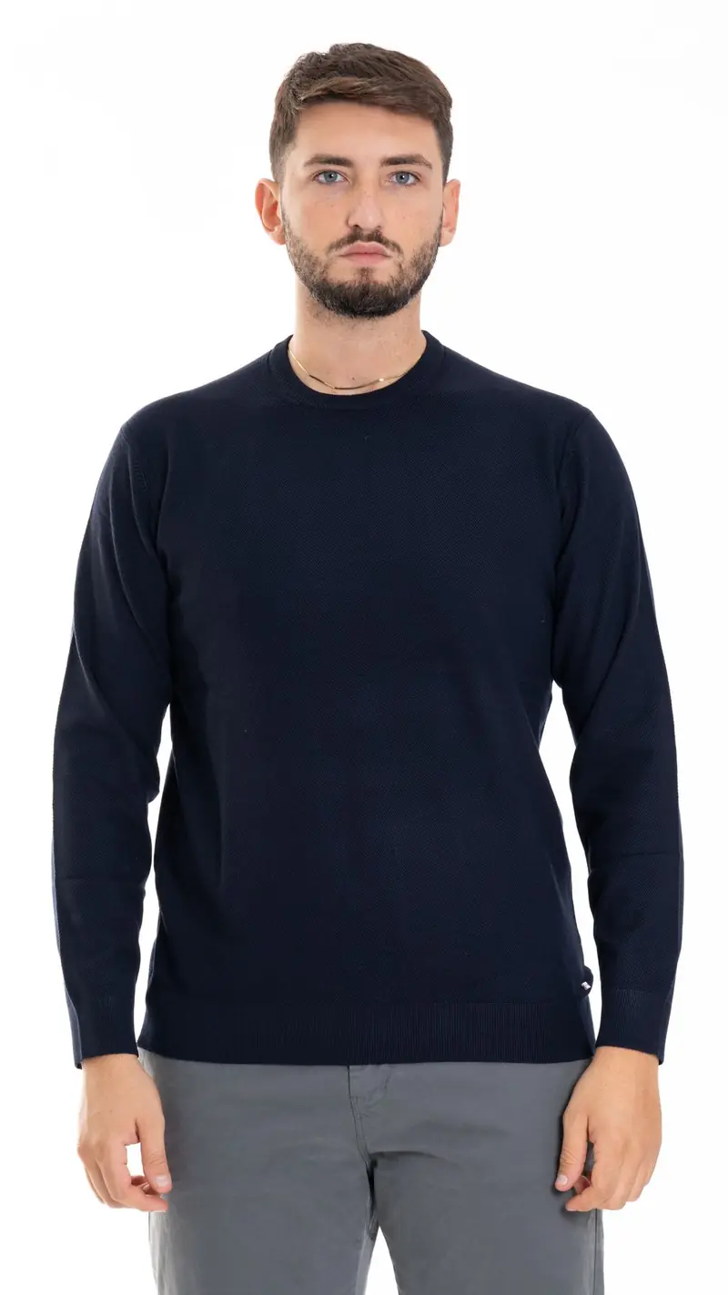 MARKUP MAGLIONE GIROCOLLO IN VISCOSA UOMO MK790014 BLU